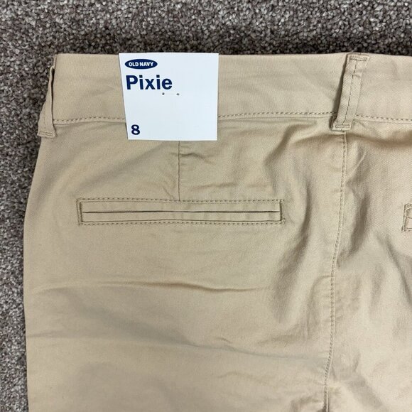 Old Navy Women's Pixie Chino Ankle Pants Size 8 Beige Upper Crust Stretch NWT - Picture 8 of 16